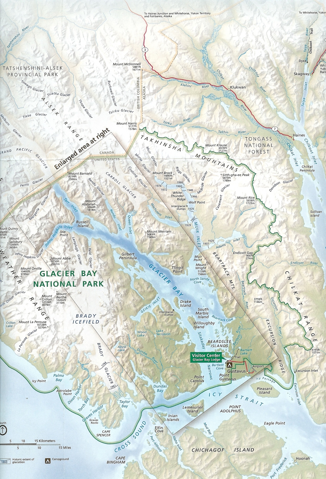 Glacier Bay Map