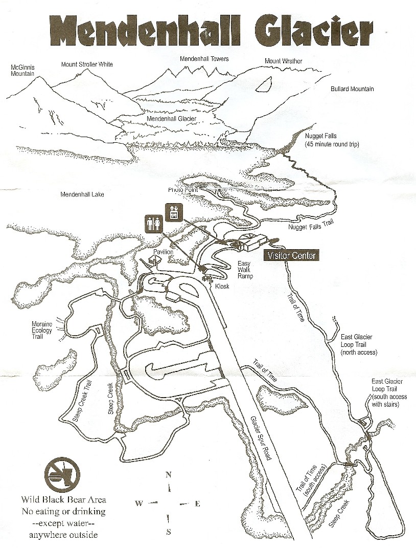 Mendenhall Lake map