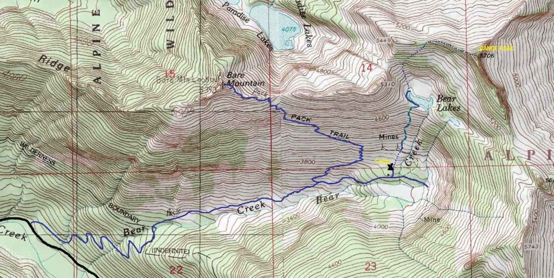 canoe peak map
