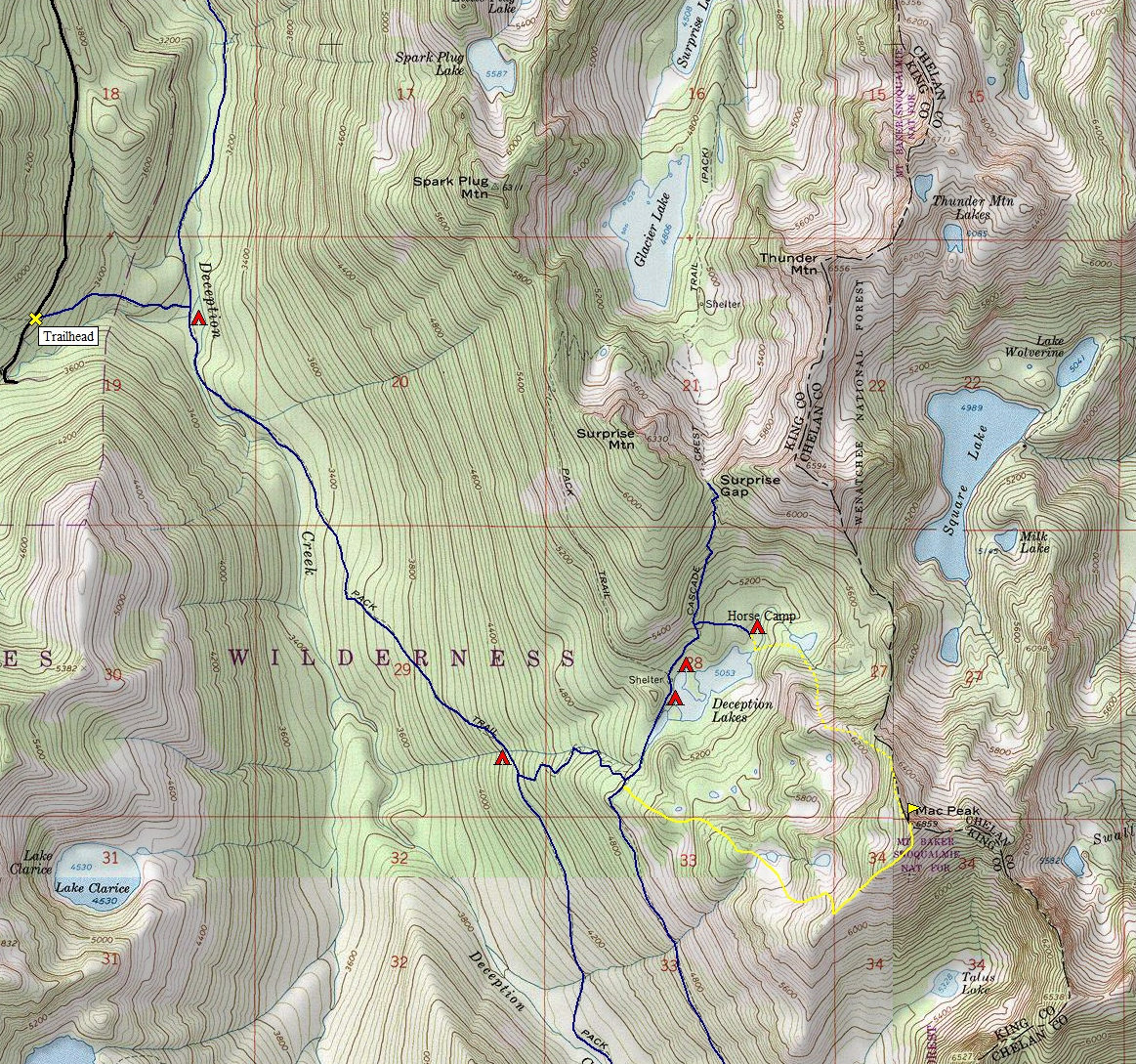 deception lakes map