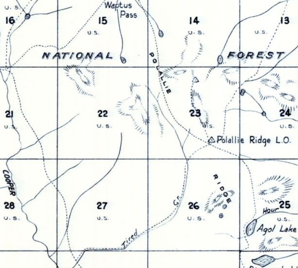 Polallie Ridge map