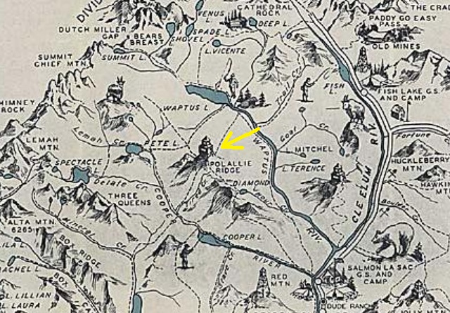 Polallie Ridge map