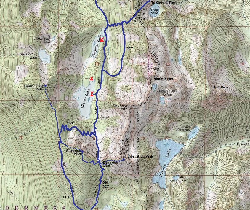 surprise mountain map