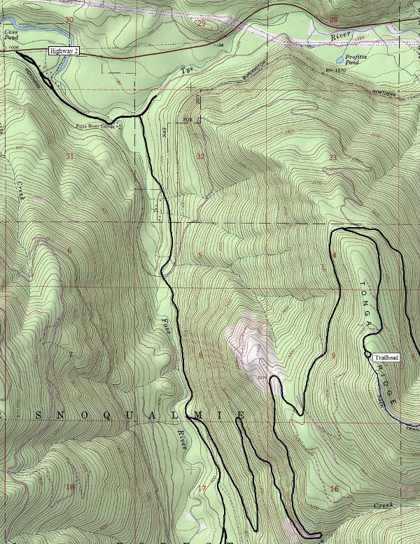 Tonga Ridge access map