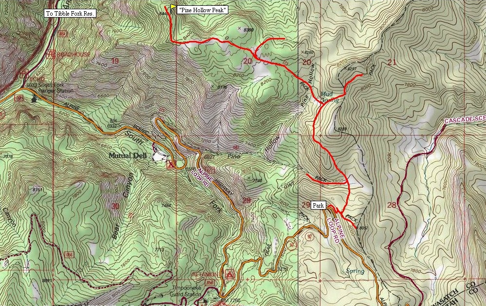 Pine Hollow trail map