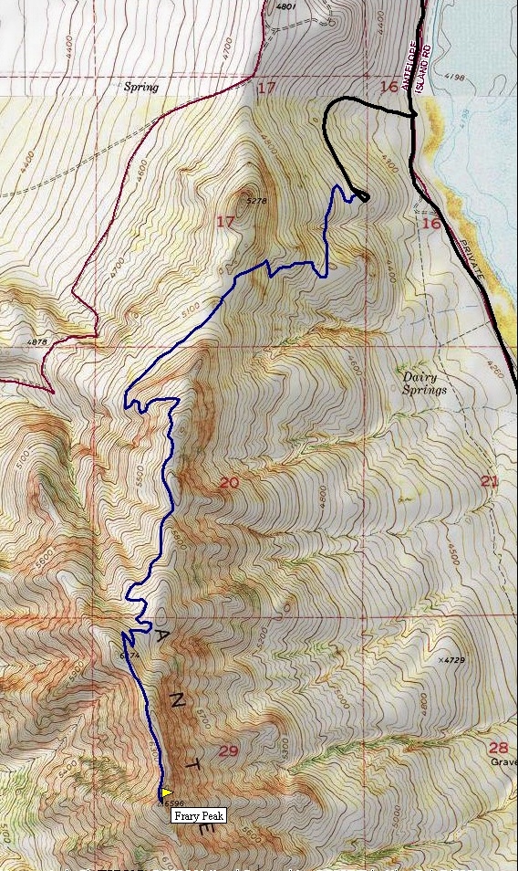 Frary Peak Map