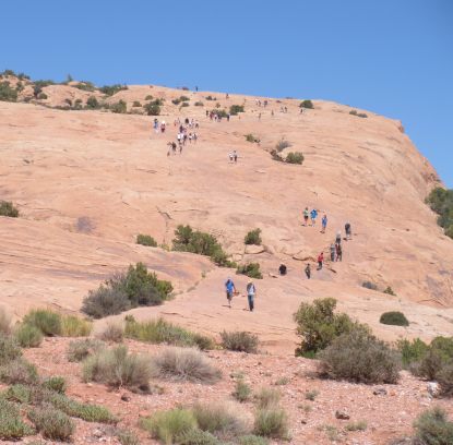 Trail up the slickrock