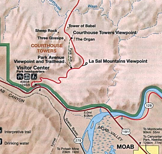 Park Avenue Trail Map