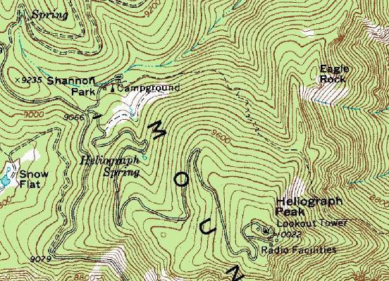 Heliograph peak map