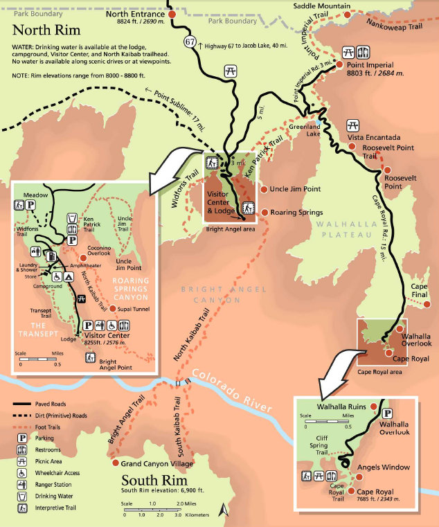 North Rim Map