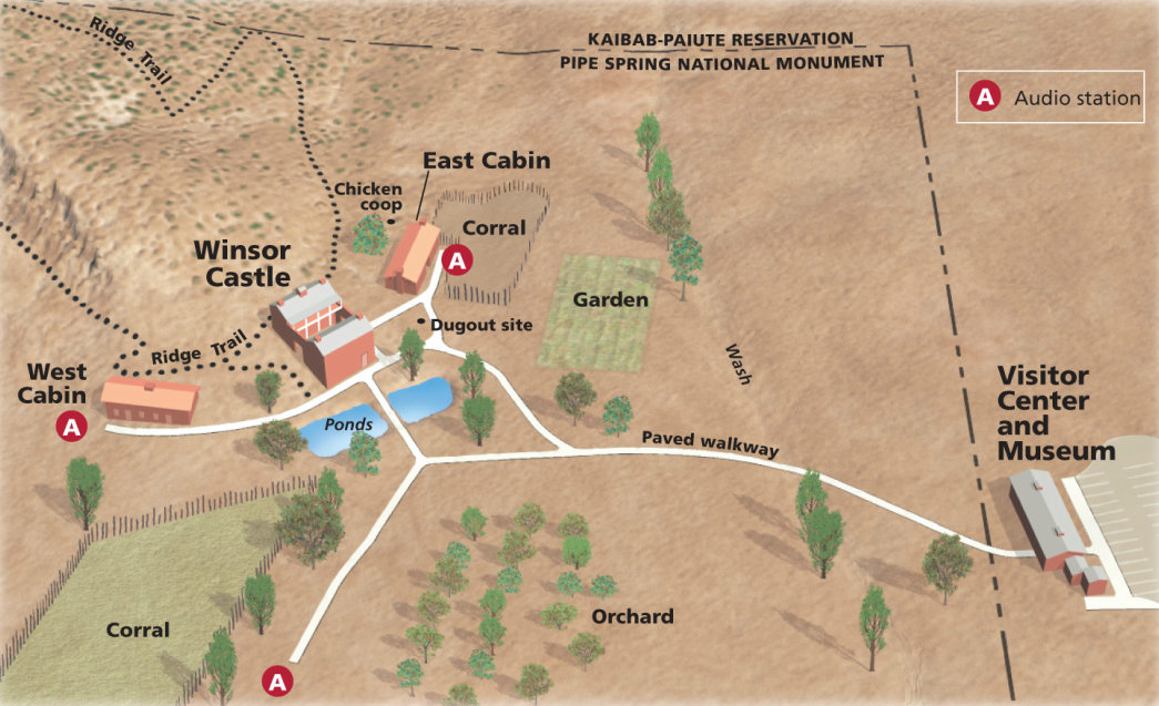 pipe spring national monument map