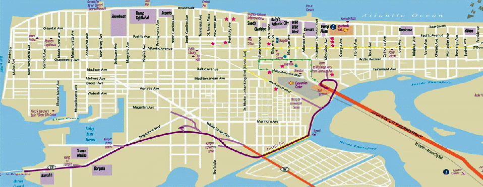 Atlantic City Boardwalk Map