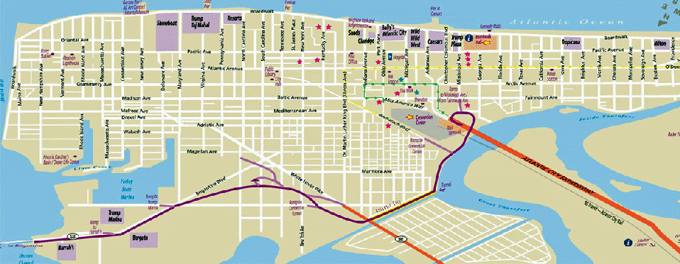 Atlantic City boardwalk map