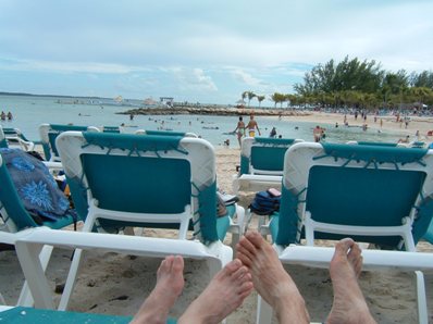 Relaxing on Coco Cay