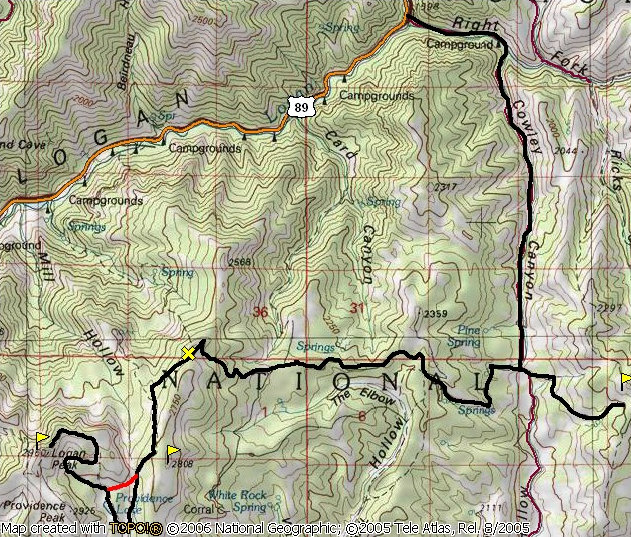 Logan Peak Access Map