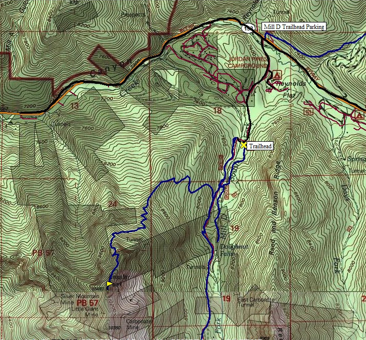Kessler Peak trail map