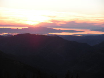 Sunset over Antelope Island