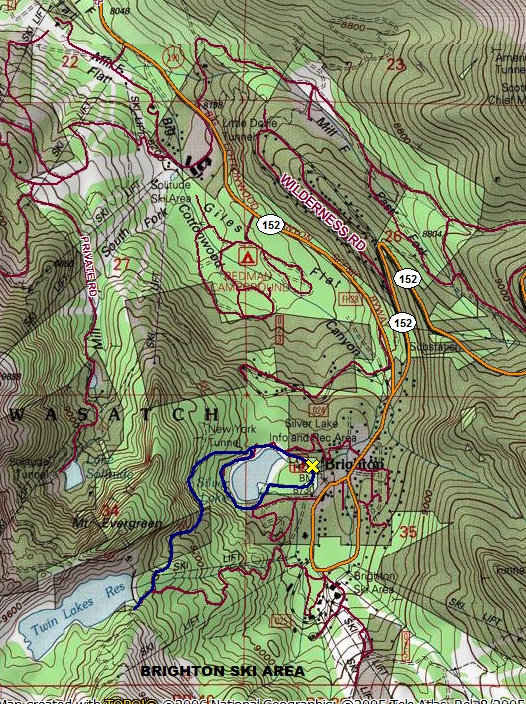 Silver Lake Utah map