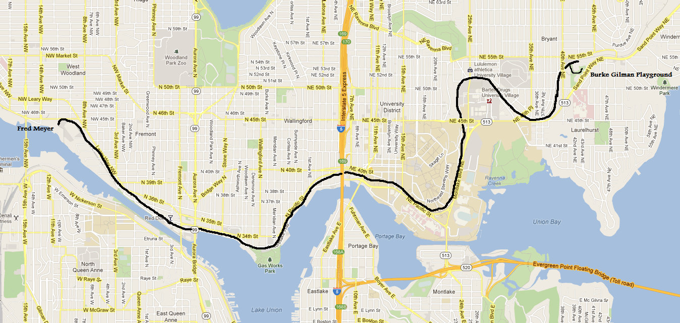 Burke Gilman Trail Map