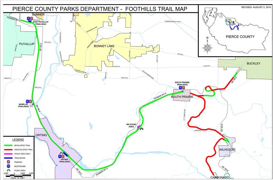 foothills trail map