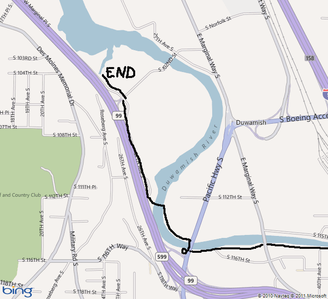 Duwamish River Trail map