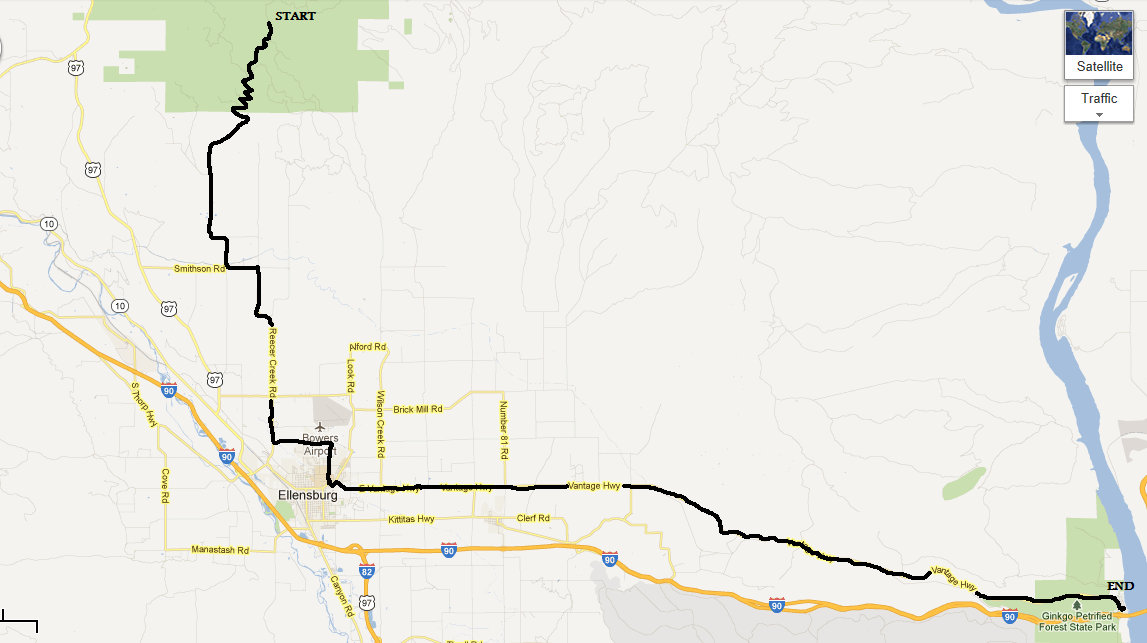 Vantage Highway Map