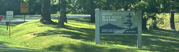 blue ridge parkway sign