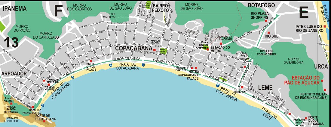copacabana map