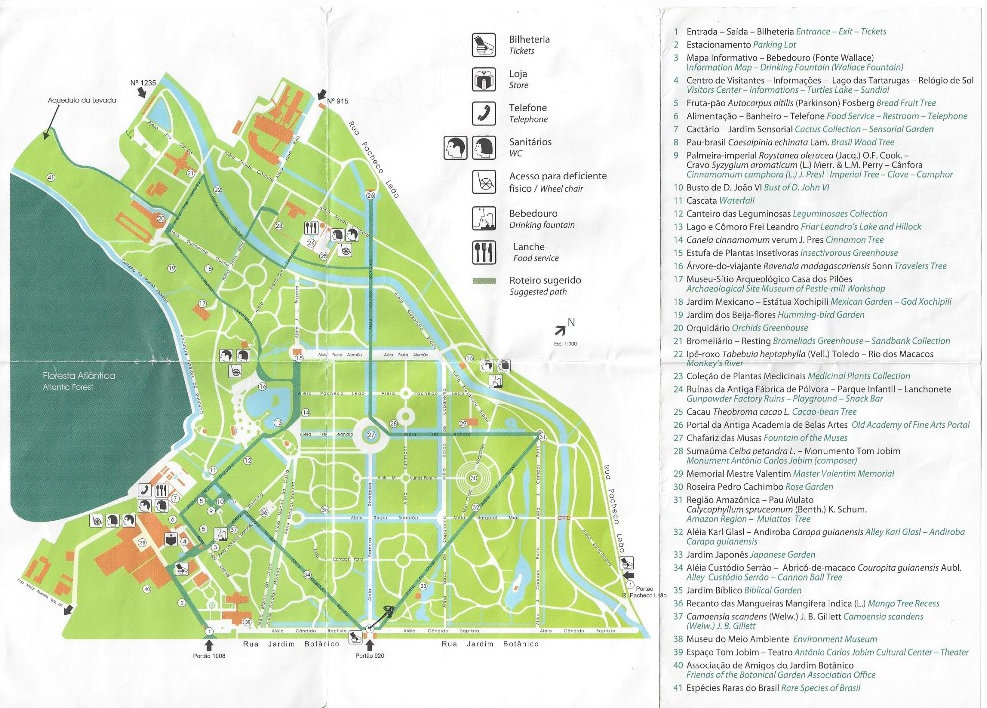 rio jardim botanical gardens map