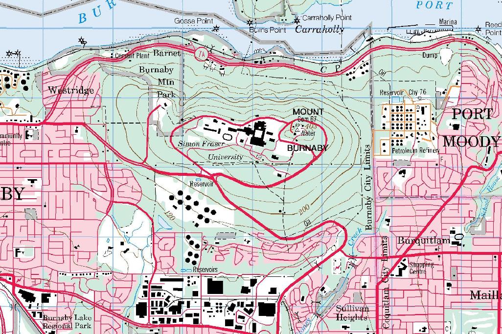 mount burnaby topo map