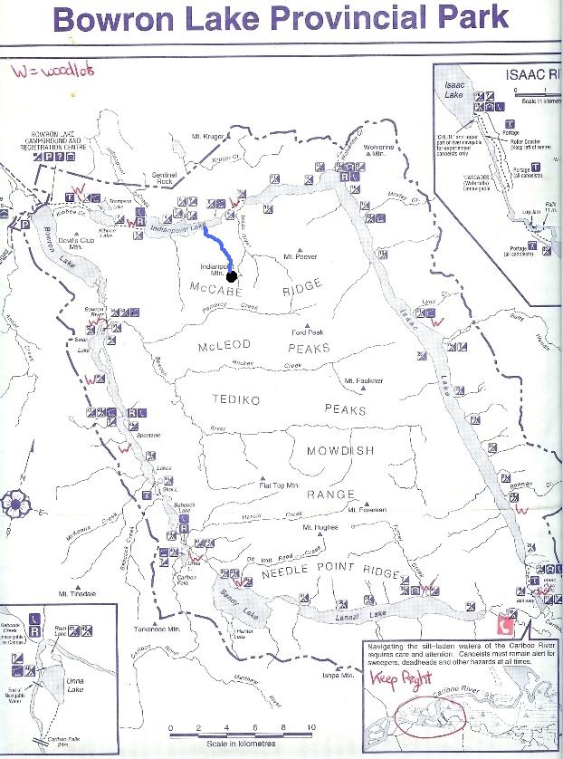 Bowron Lakes Map