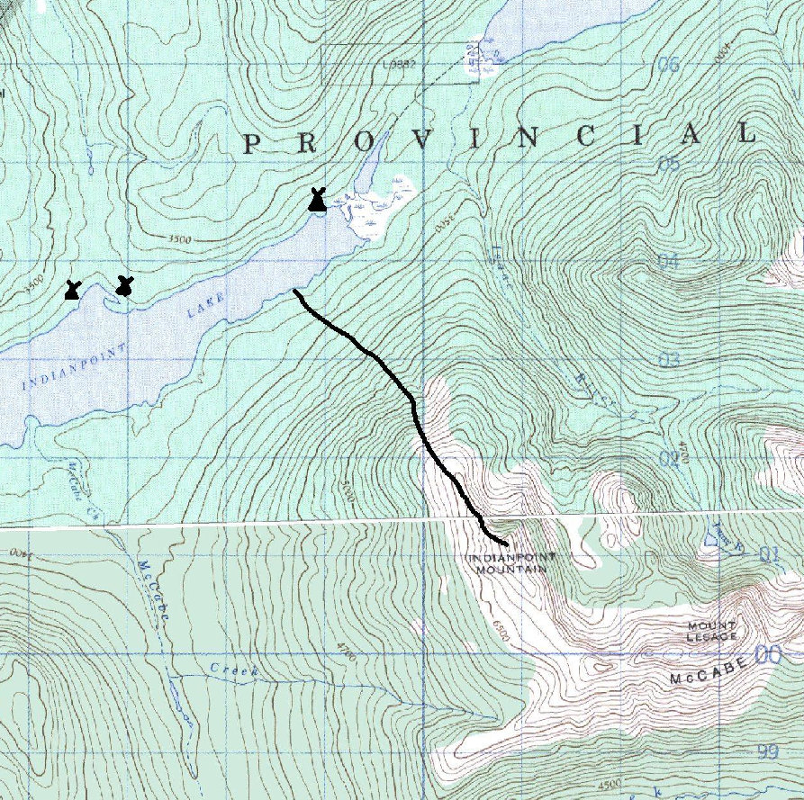 Indianpoint Mountain map