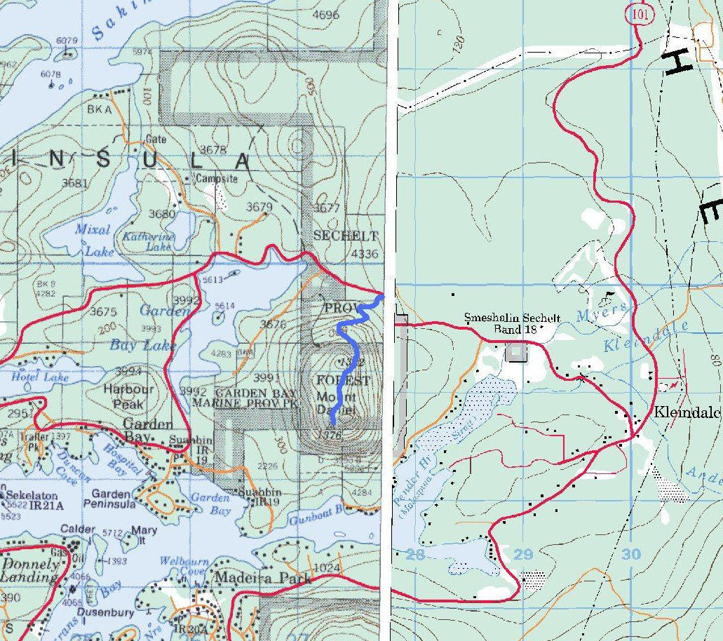 Mount Daniel topo map