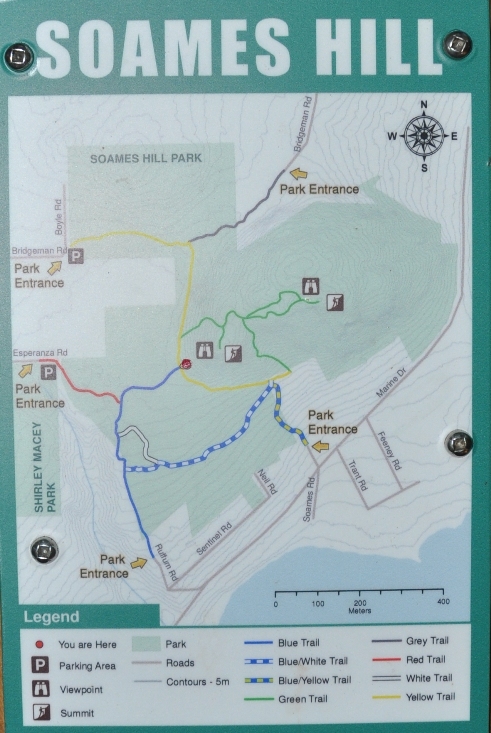 Soames Hill trail map