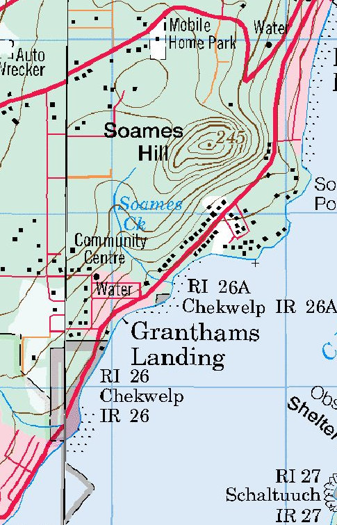 Soames Hill topo map