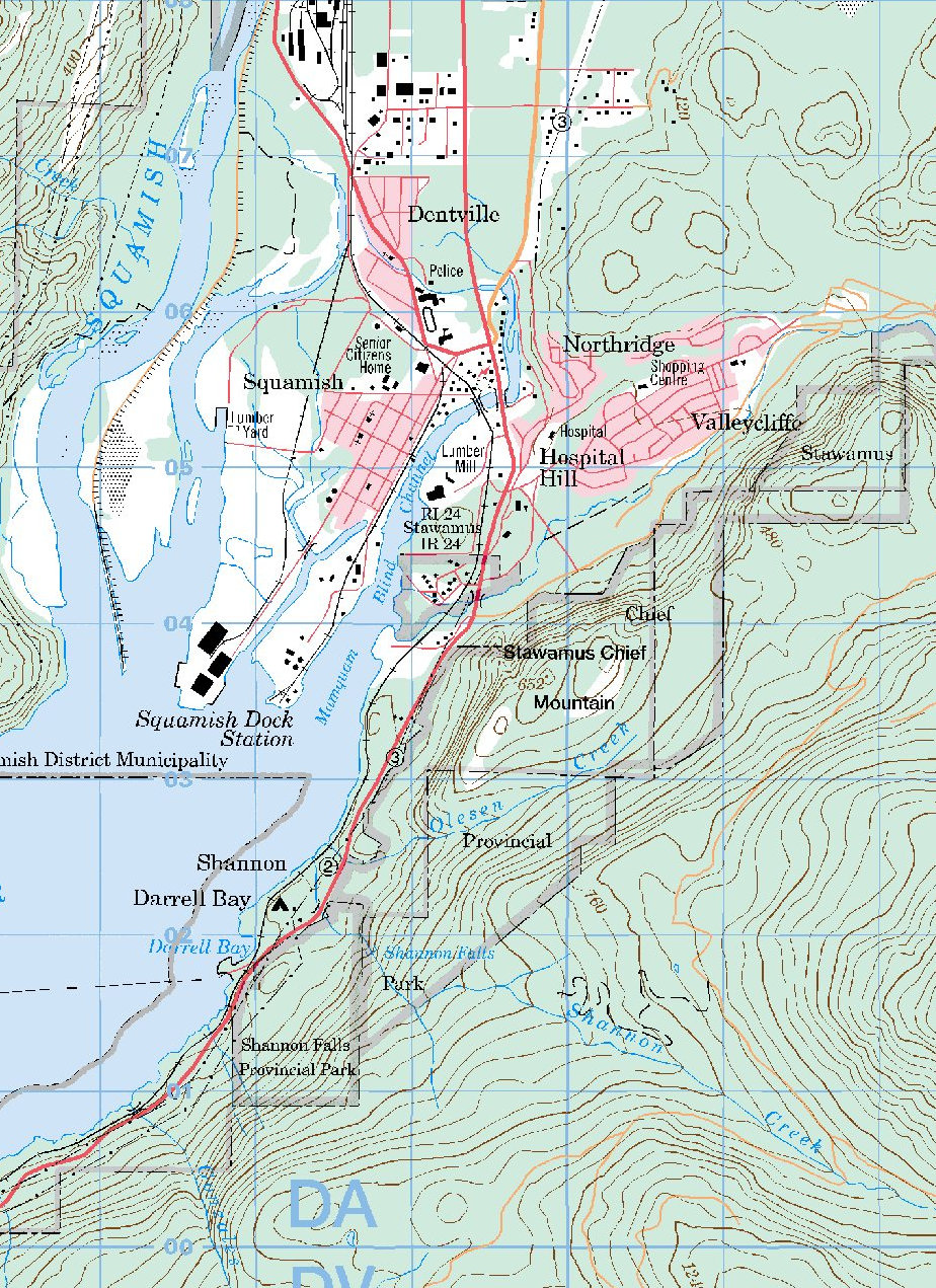 Stawamus of Squamish Map