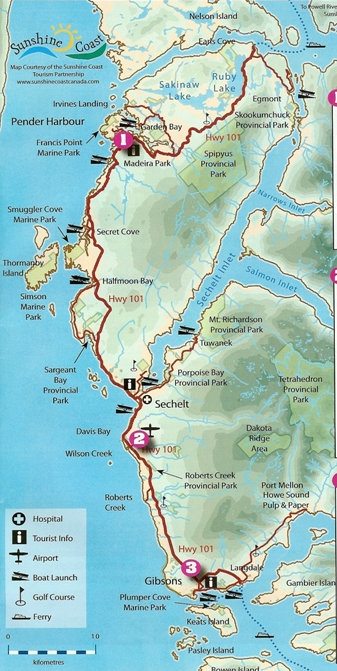 Sunshine Coast tourist map