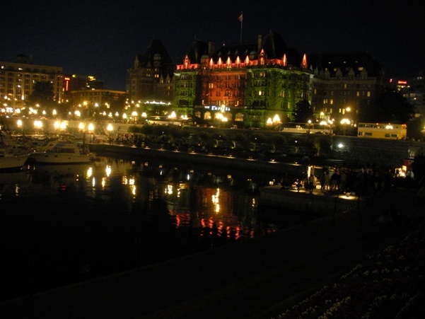 Fairmont Hotel at night