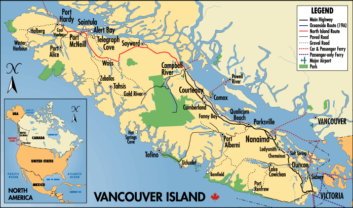 Vancouver Island Map Vancouver Island Map