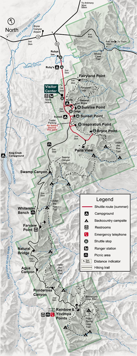 Bryce Canyon Map