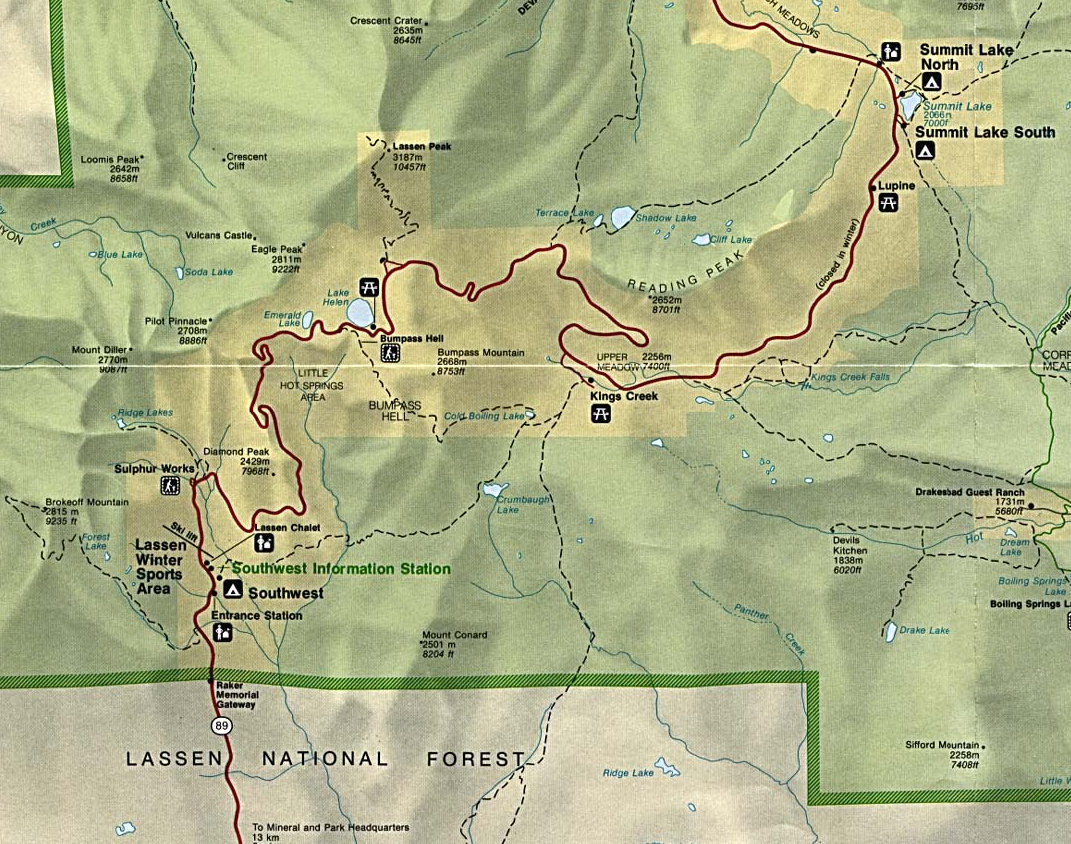 Bumpass Hell map