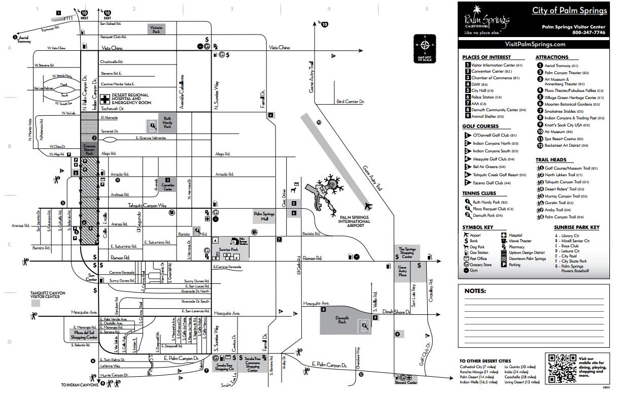 palm springs map