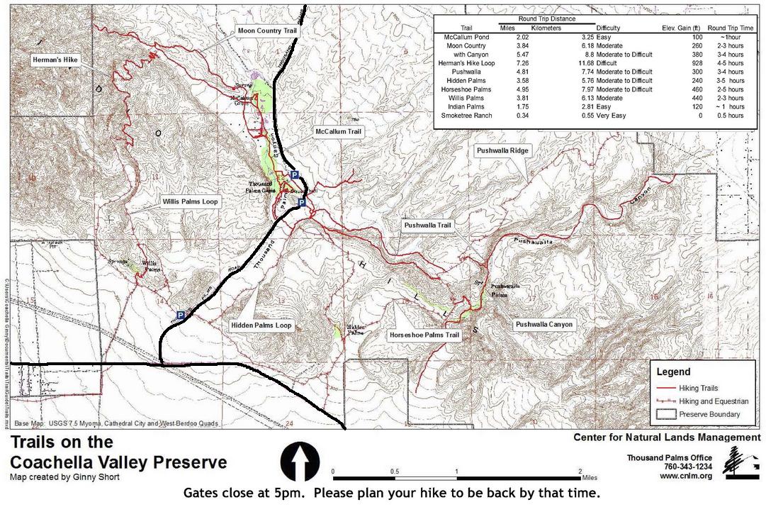 coachella valley preserve trail map