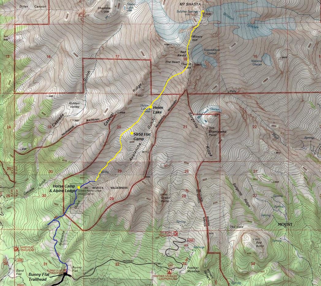 mt shasta map