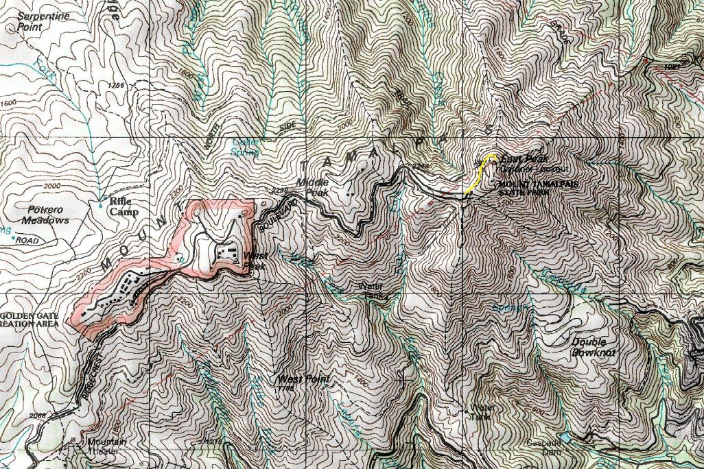 mount tamalpais map