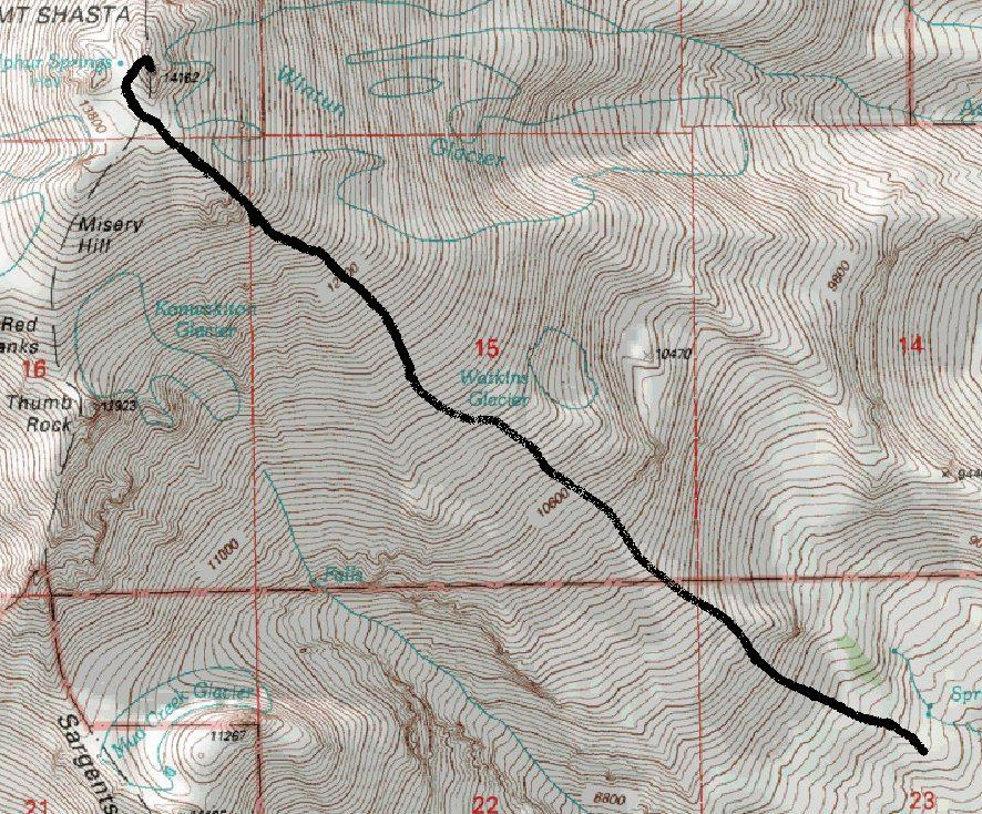 Mount Shasta map