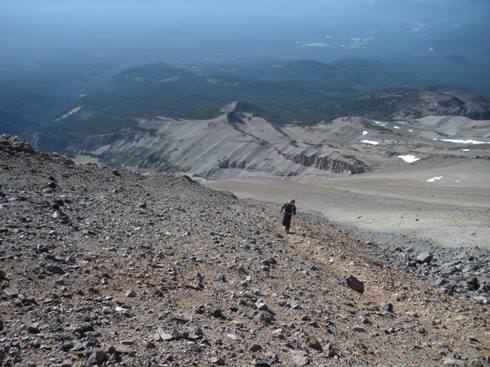 Hiking up Mt. Shasta