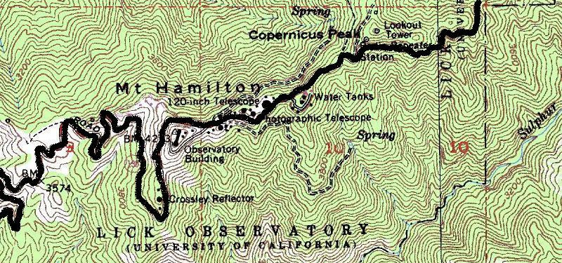 Copernicus Peak map