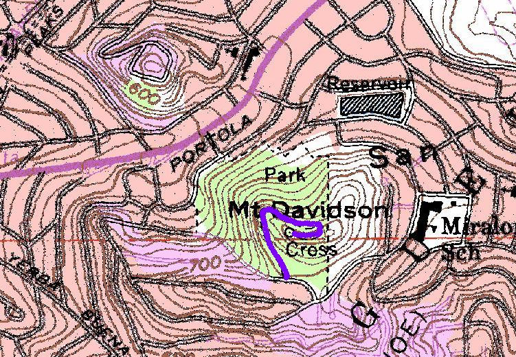 Mount Davidson Map
