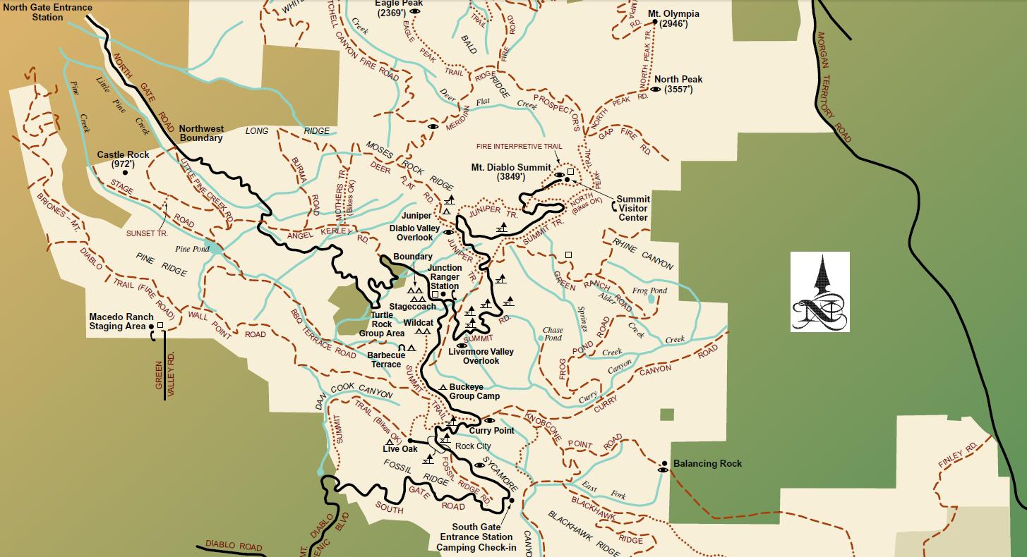 mount diablo map